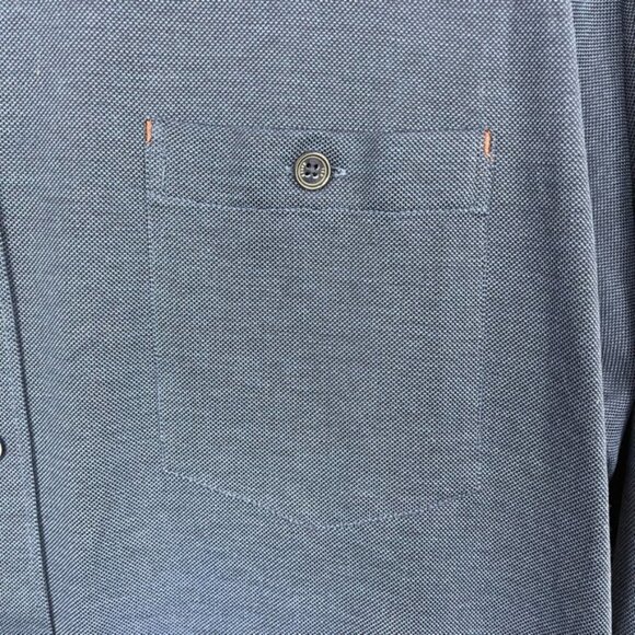 Ted Baker London Men's button up shirt classic blue size 5 or 42 - Picture 3 of 6